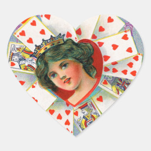 Sticker Cœur REINE DES COEURS, Saint Valentin