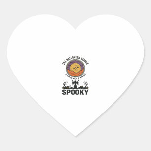 Sticker Cœur Reine d'Halloween Petite Mademoiselle Sorcière Rét