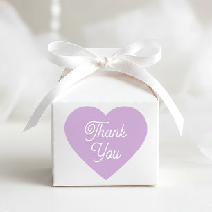 Sticker Cœur Remerciement Simple Moderne Violet Favori Mignon F