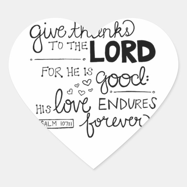 Sticker Cœur Remerciements (Devant)