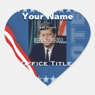 Sticker Cœur Remplacer la photo   Coeur Modèle de campagne