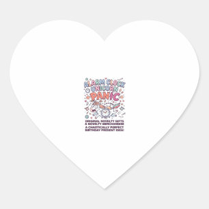 Sticker Cœur Réveil Licorne Licorne Panique Typographie Gras 