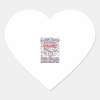 Sticker Cœur Réveil Licorne Licorne Panique Typographie Gras