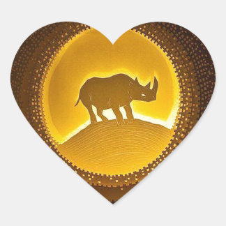 Sticker Cœur Rhino