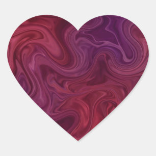 Sticker Cœur Riche Fleur de Vin Bourguignonne Violet Organique