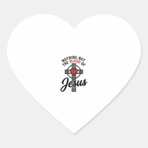 Sticker Cœur Rien que le Sang de Jésus Chemise Croix Vintage