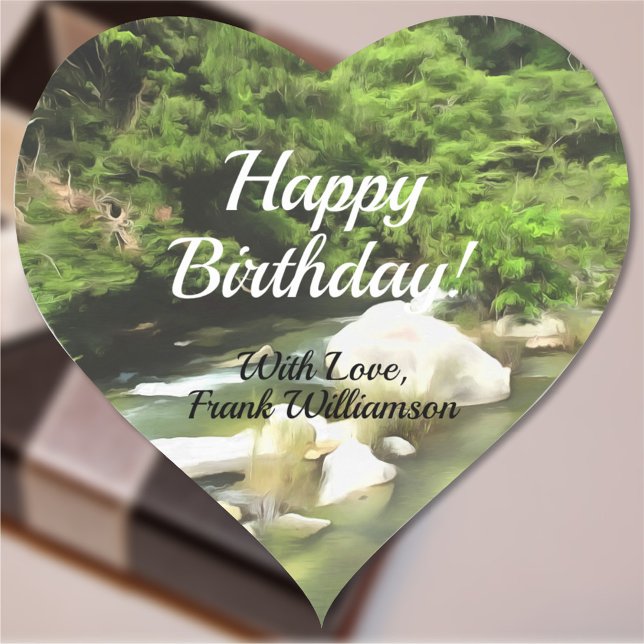 Sticker Cœur Rivière Sud Joyeux anniversaire 0365 (Créateur téléchargé)