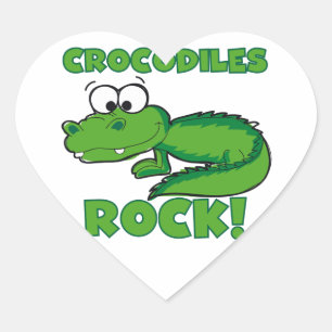 Sticker Cœur Roche de crocodiles
