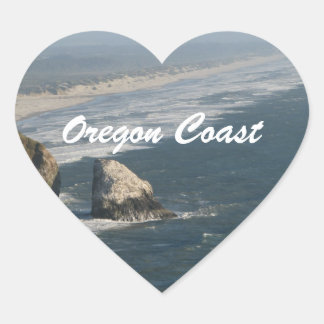 Sticker Cœur Rochers de la côte de l'Oregon