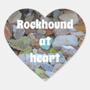 Sticker Cœur Rockhound sur Heart Colorful Rock Collector