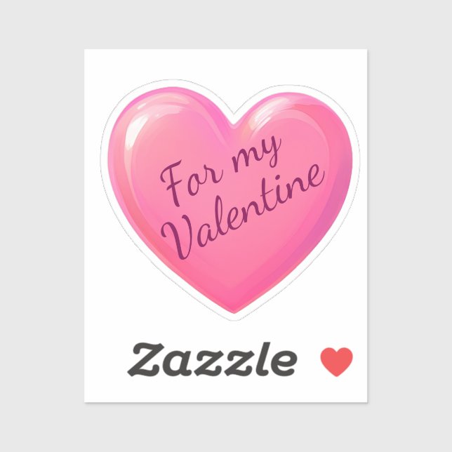 Sticker Coeur rose (Feuille)