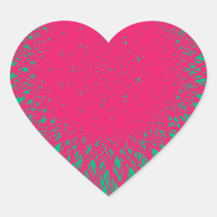 Sticker Cœur rose abstrait