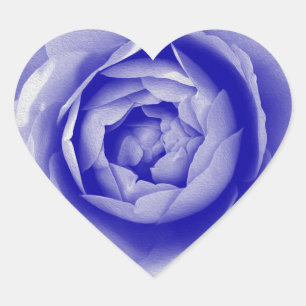 Sticker Cœur Rose bleu