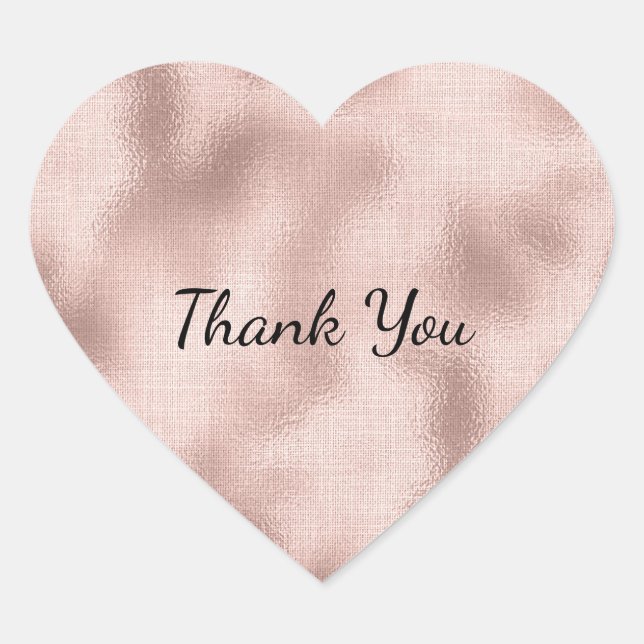 Sticker Cœur Rose Gold Fard Rose  (Devant)