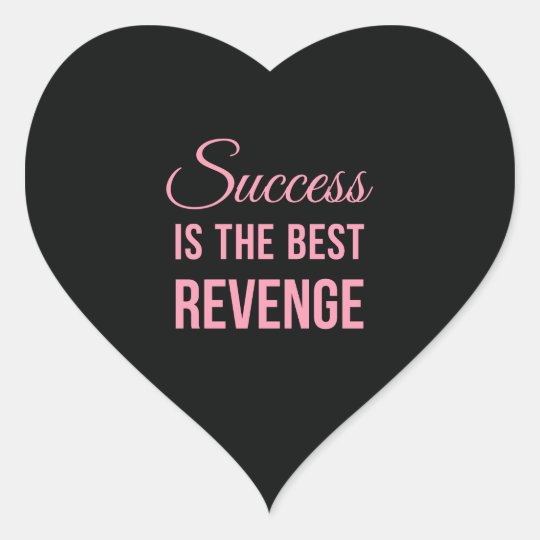 Sticker Cœur Rose Inspire De Noir De Citation De Vengeance De Zazzle Fr