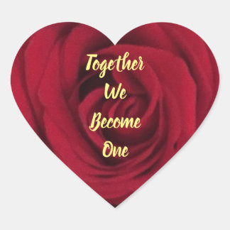 Sticker Cœur Rose rouge