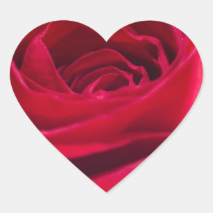 Sticker Cœur Rose rouge simple