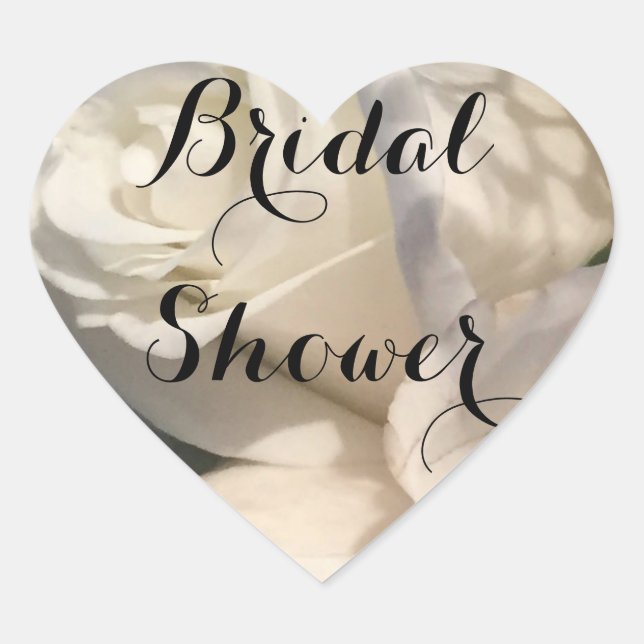 Sticker Cœur Roses blanches (Devant)