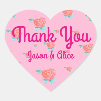 Sticker Cœur Roses rouges