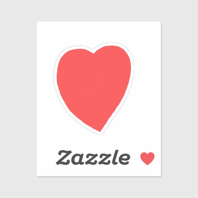 Sticker Cœur Rouge (Feuille)