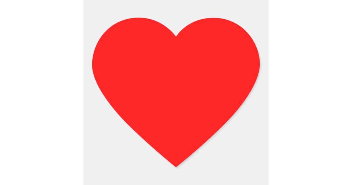 Sticker Cœur Rouge | Zazzle.fr