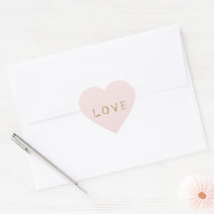 Sticker Cœur Rouge Foncé Or Pailleté Amour