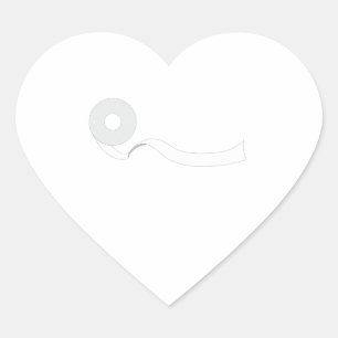 Sticker Cœur Rouleau de TP