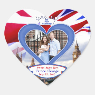 Sticker Cœur Royal British Baby Prince George