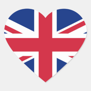 Sticker Cœur Royaume-Uni Union Jack