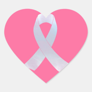 Sticker Cœur Ruban de sensibilisation au cancer du poumon