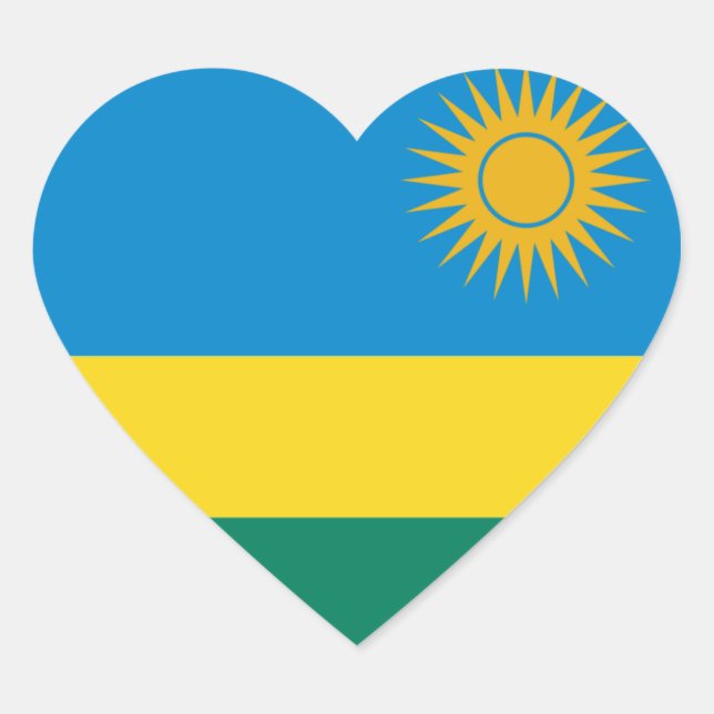 Sticker Cœur rwanda (Devant)