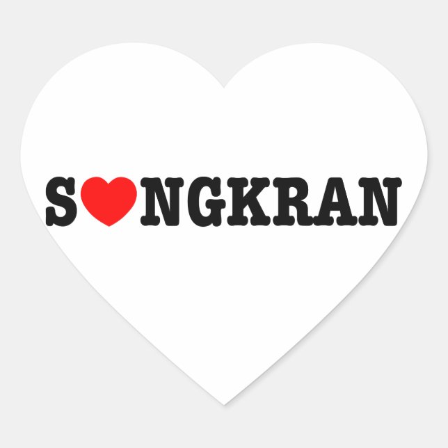 Sticker Cœur S (KRAN ~ Heart Love) Songkran (Devant)