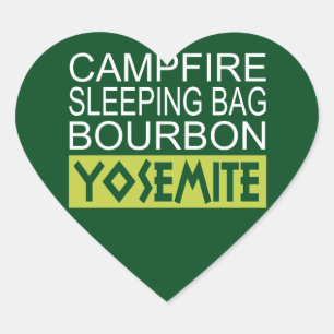 Sticker Cœur Sac couché de feu Bourbon Yosemite