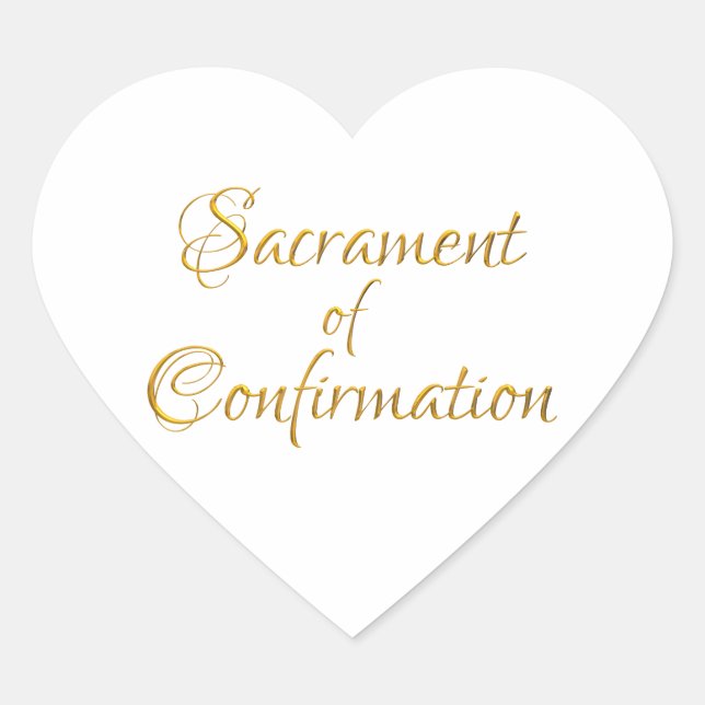 Sticker Cœur Sacrament de confirmation de Golden 3D Look (Devant)