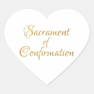 Sticker Cœur Sacrament de la confirmation Golden 3D Look