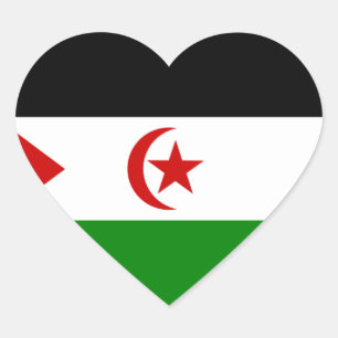 Sticker Cœur sahara occidental