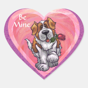 Sticker Cœur Saint-Bernard Valentin