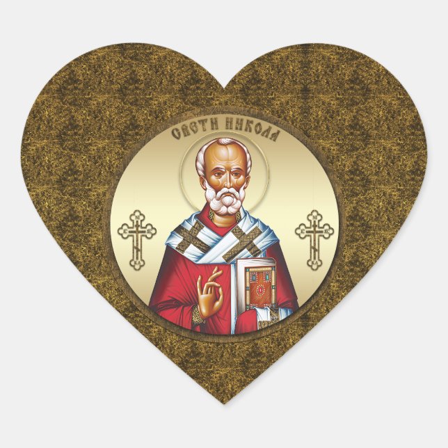 Sticker Cœur Saint Nicolas (Devant)