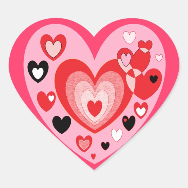 Sticker Cœur Saint Valentin (Devant)