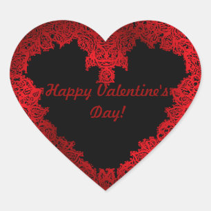 Sticker Cœur Saint Valentin au coeur rouge