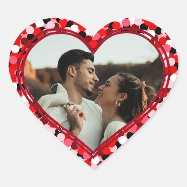 Sticker Cœur Saint Valentin Coeur photo (Devant)