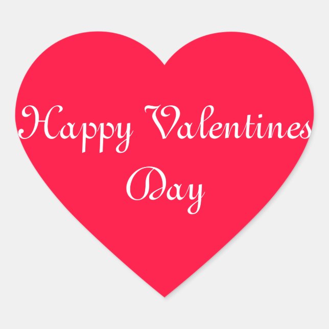 Sticker Cœur Saint-Valentin Coeur Rouge Blanc Coloré Romatique (Devant)