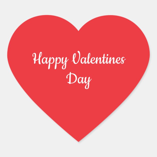 Sticker Cœur Saint Valentin Coeur rouge coloré Romatique 2025 (Devant)