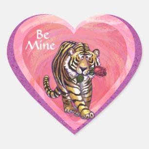 Sticker Cœur Saint Valentin de Tigre
