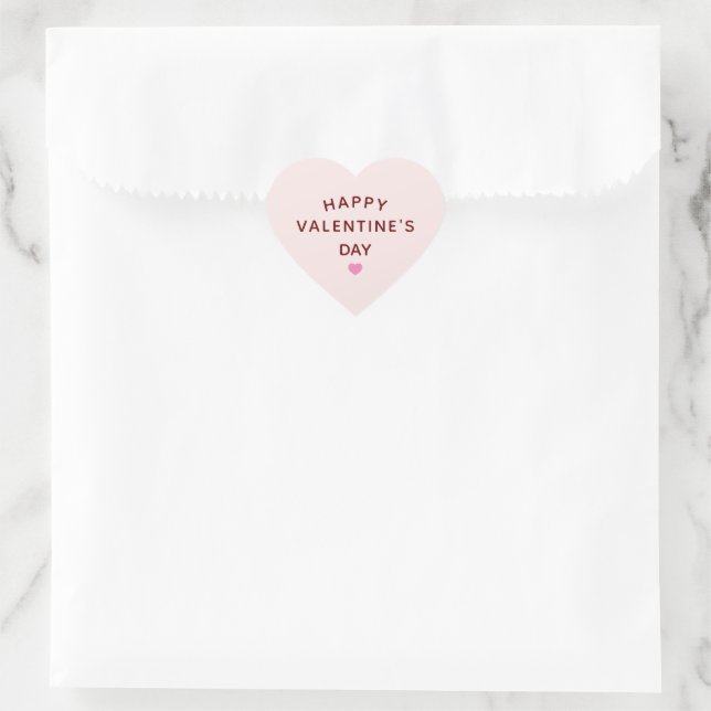 Sticker Cœur Saint-Valentin Forme de coeur rose (Sac)