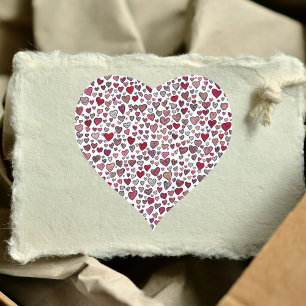 Sticker Cœur Saint Valentin multicolore coeurs d'amour autocoll