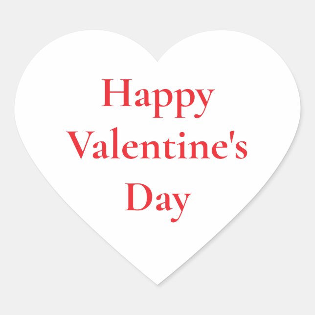 Sticker Cœur Saint Valentin Rouge mignonne Colorful Romantique  (Devant)