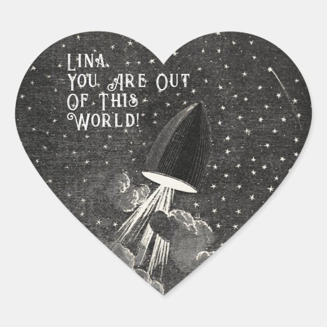 Sticker Cœur Saint-Valentin vintage (Devant)