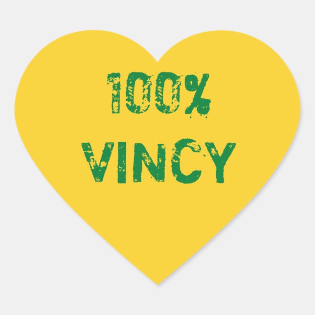Sticker Cœur Saint-Vincent-et-les Grenadines Vincy (Devant)