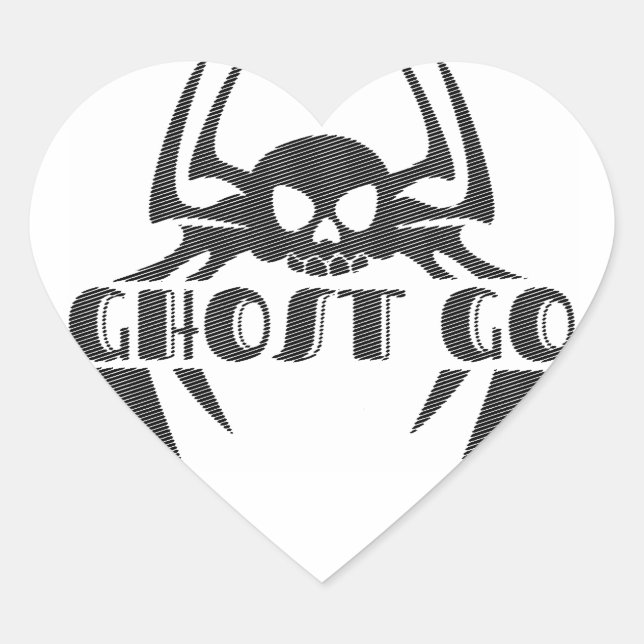 Sticker Cœur Saison Éffrayante de Ghost Go (Devant)